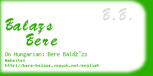 balazs bere business card